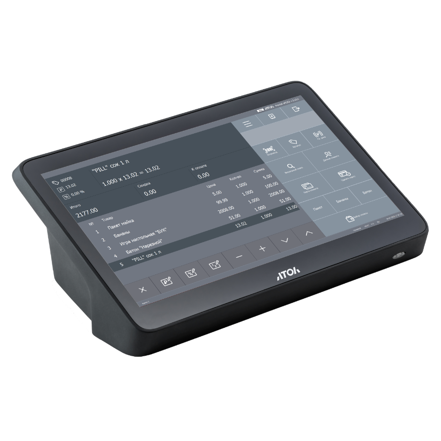 POS-терминал АТОЛ Optima Lite V7 (11.6, J3455, 4 ГБ DDR3L, SSD 128 Гб M.2, АКБ, с ОС)